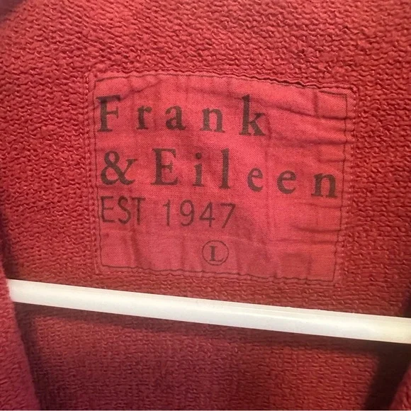 FRANK & EILEEN Willa Triple Fleece Wrap Dress Cranberry Red - Picture 6 of 8